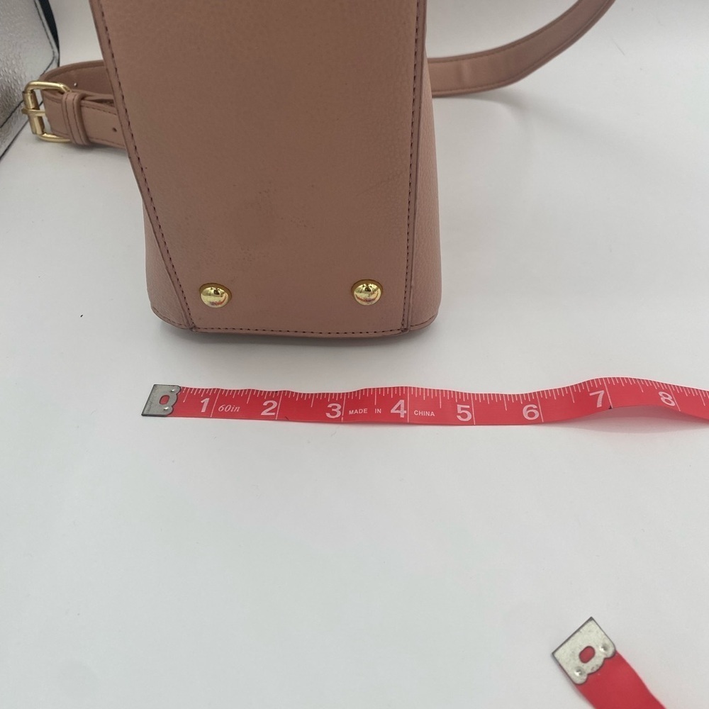 Blush Crossbody Bag with Ruffle Detail - Picture 8 of 11